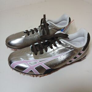 ASICS Ultrezza Soccer Cleats Shoes Silver Pink Sz 6.5 US Kids #A5